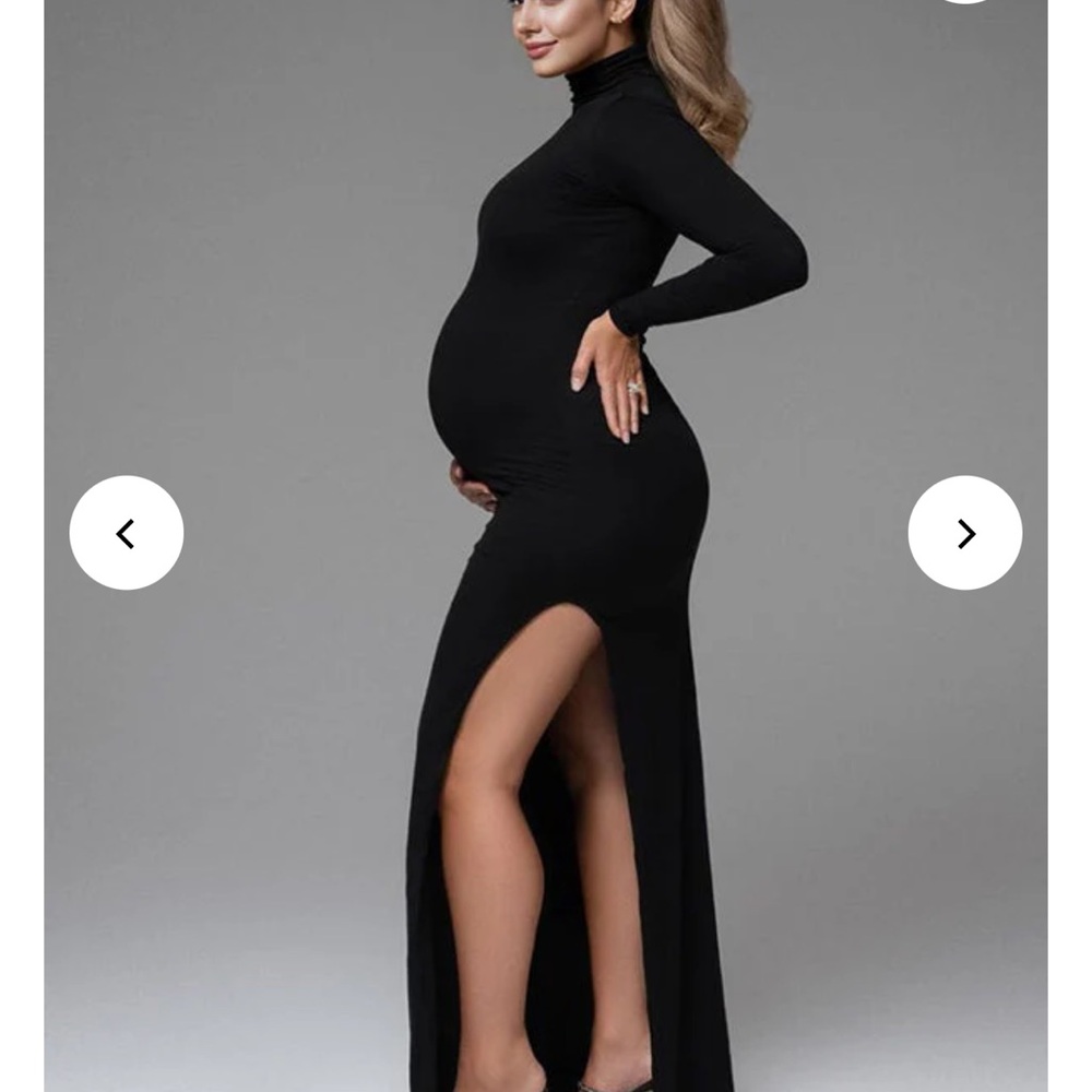 Elegant Black Maternity Dress